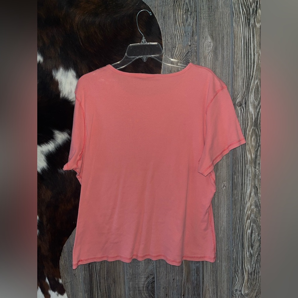 Vintage 1990’s Branson, MO. light salmon pink graphic printed short sleeve 3XL - Picture 5 of 5